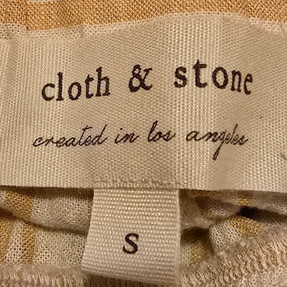 NWT CLOTH & STONE (SM) By Anthropologie Linen/Rayon Blend Cropped Wide L… - Picture 4 of 5
